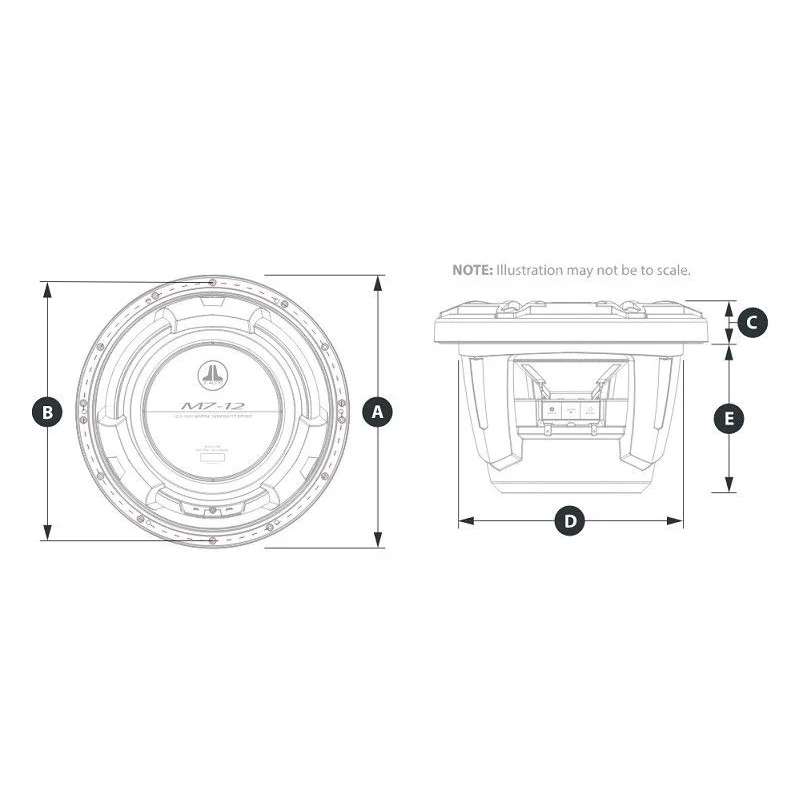 JL Audio M7 12IB C GwGw 4, Subwoofer marino 30cm, rejilla clásica