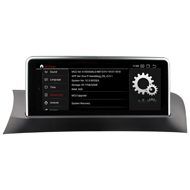 Navegador BMW X3 F25/X4 F26 (2014 2016), sistema NBT, pantalla 10.25", android 11