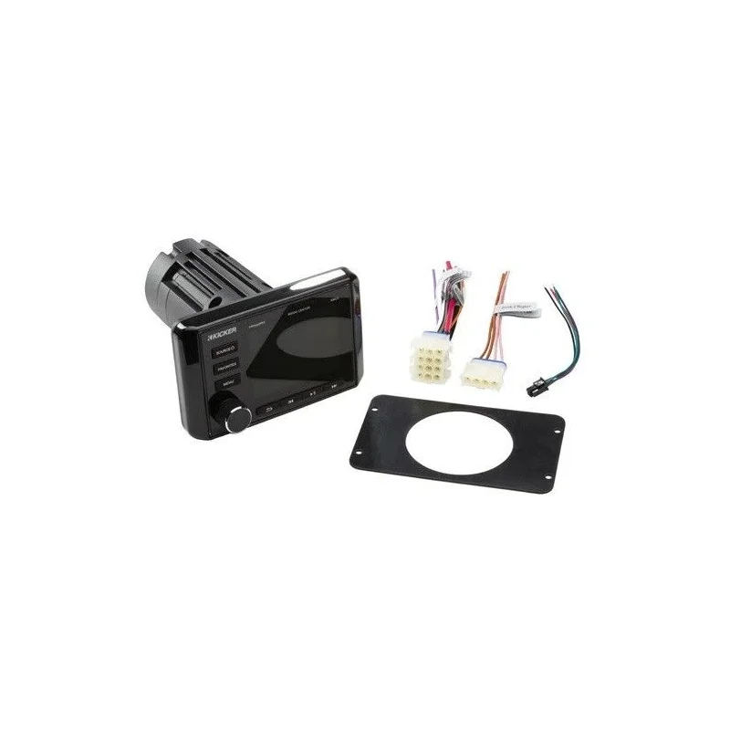 Kicker KA46KMC5, Radio marino con pantalla 3.5", Bluetooth y USB