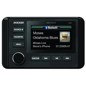 Kicker KA46KMC4, Radio marino con pantalla 3", Bluetooth y USB