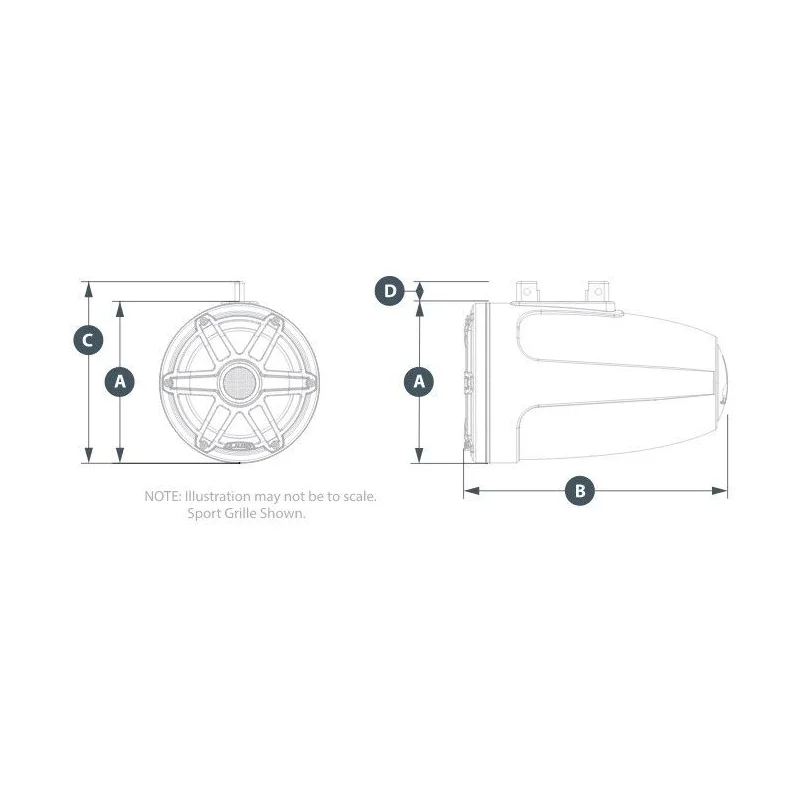 Altavoces marinos cerrados 8,8", JL Audio M6 880ETXv3 Sb S GmTi
