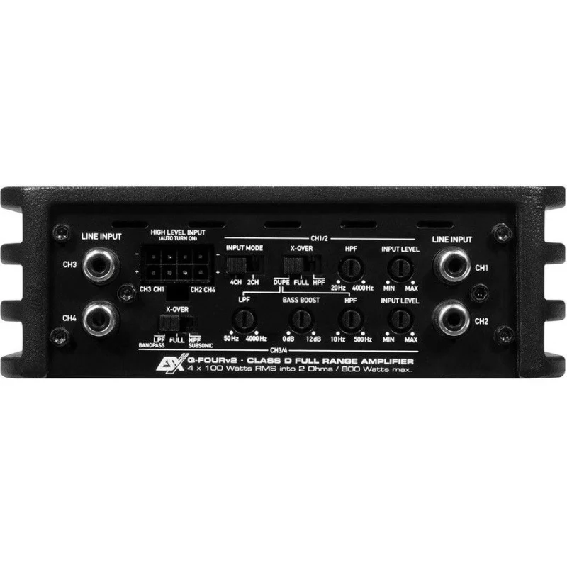 ESX Audio Q FOUR V3, Amplificador digital 4 canales, clase D, potencia máxima 800W