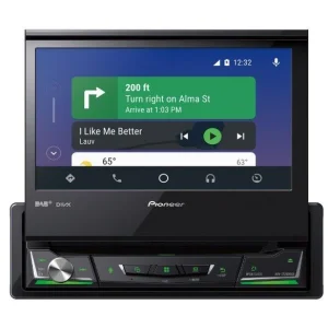 Pantalla motorizada 7", 1DIN, Carplay, Bluetooth, Pioneer AVH Z7200DAB