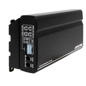 Amplificador ultra compacto Alpine 4 canales. Diseñado para acoplarlo al modelo iLX W650BT.