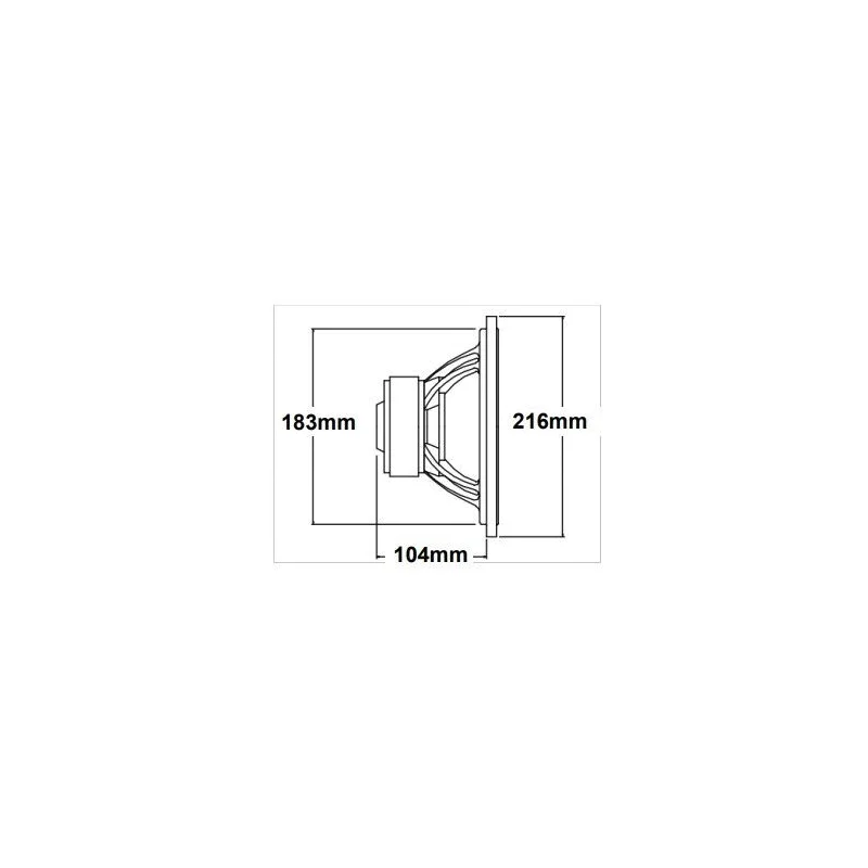 Gladen Audio RS X 08, Subwoofer 8" (20cm), 4ohm