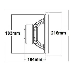 Gladen Audio RS X 08, Subwoofer 8" (20cm), 4ohm