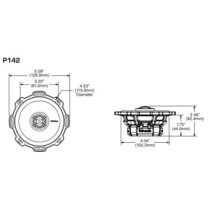 RockFord Fosgate P142, Altavoces 10cm coaxiales