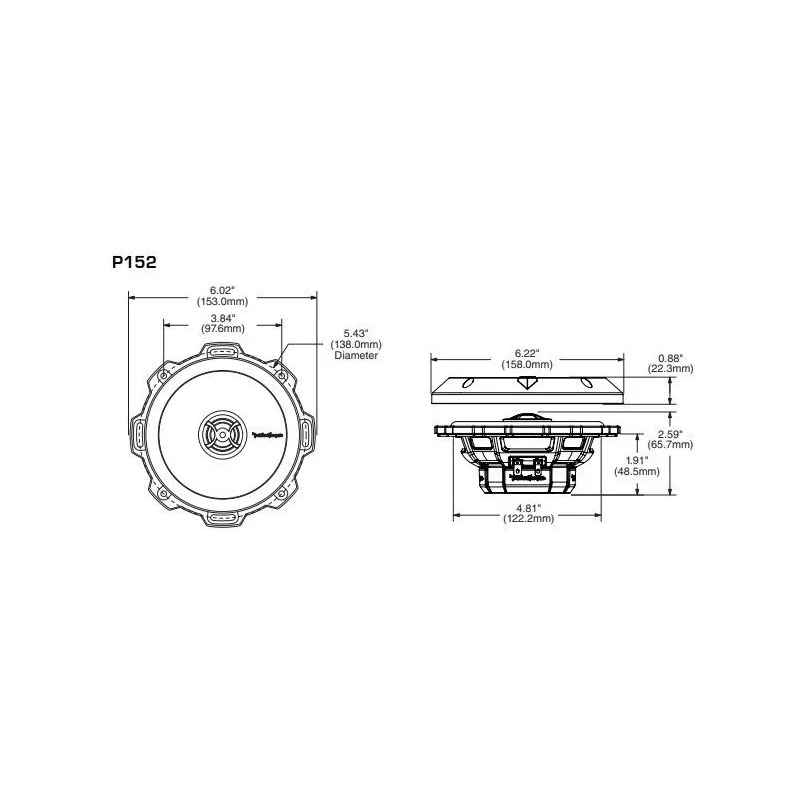 RockFord Fosgate P152, Altavoces 13cm (5,25")