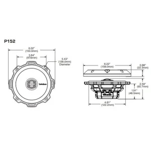 RockFord Fosgate P152, Altavoces 13cm (5,25")