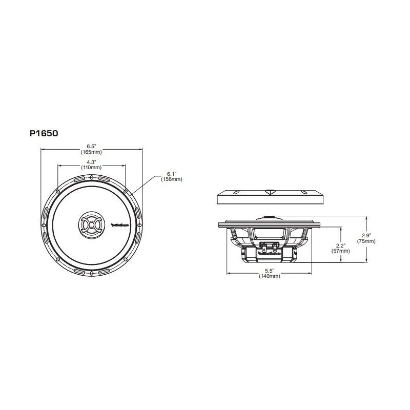 Altavoces 16,5 cm. RockFord Fosgate P1650