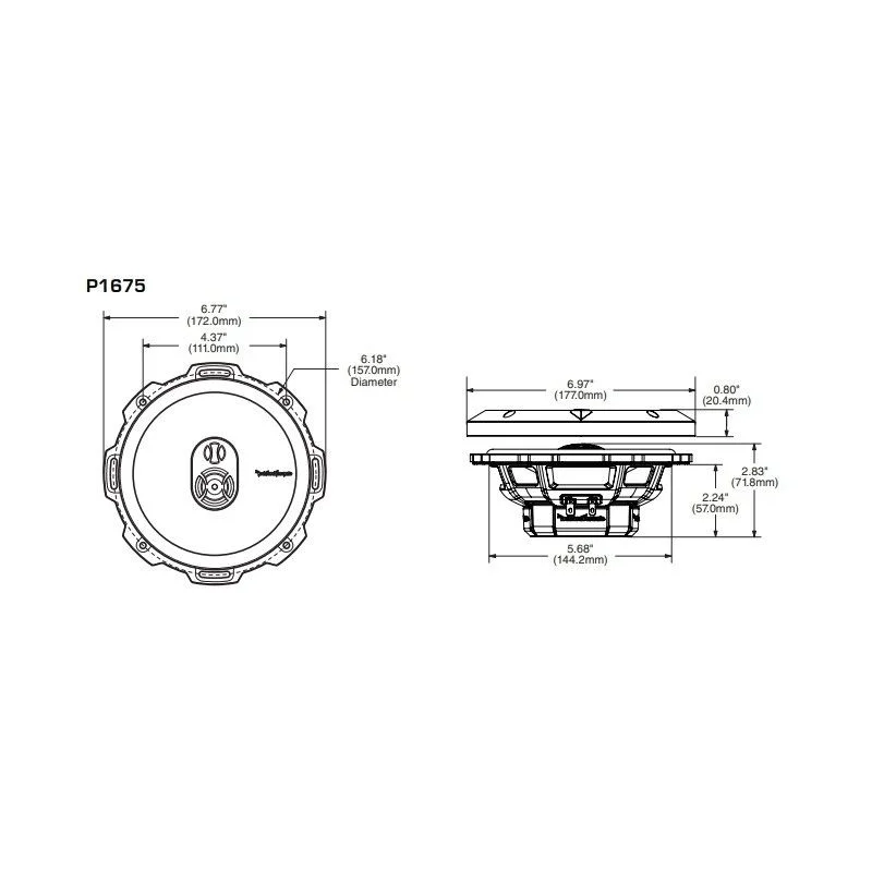 Altavoces 3 vías de 6,75" RockFord Fosgate P1675