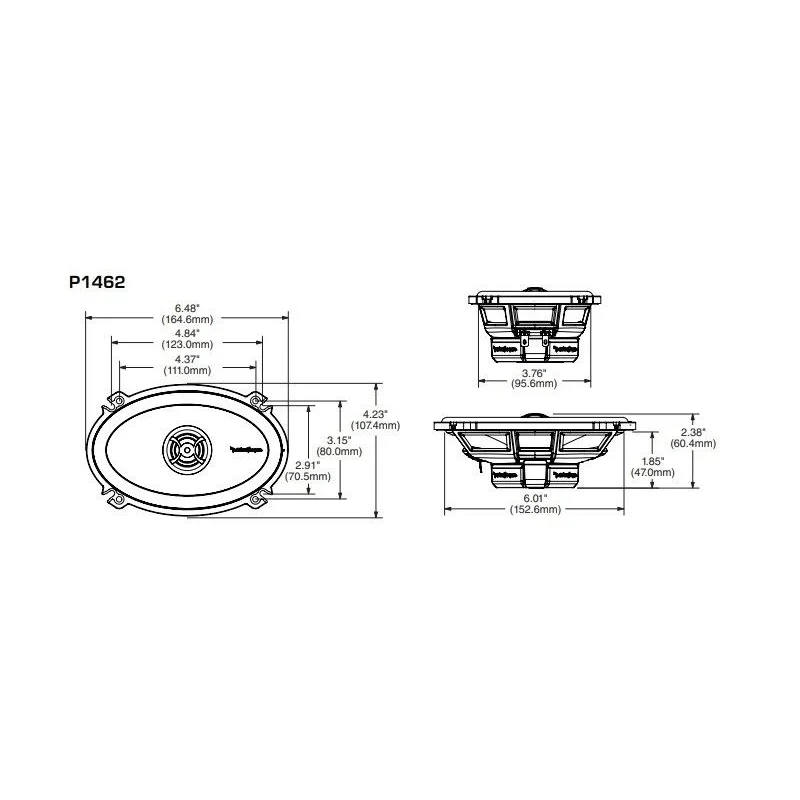 RockFord Fosgate P 1462, Altavoces 4x6, potencia máxima 70W