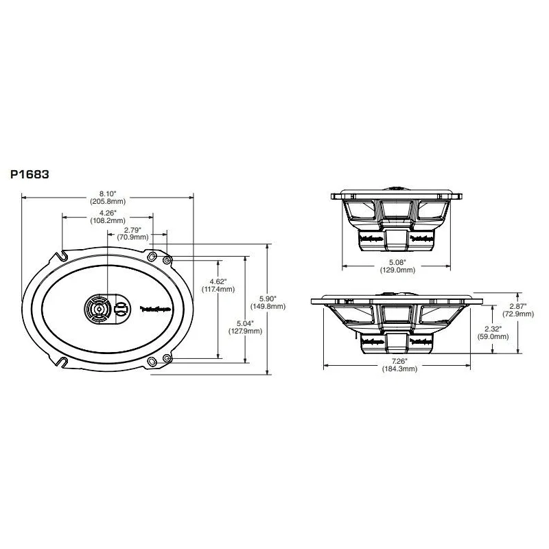 Altavoces 6X8" RockFord Fosgate P1683