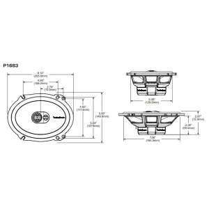 Altavoces 6X8" RockFord Fosgate P1683