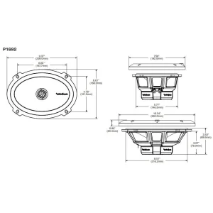 RockFord Fosgate P1692, Altavoces 6X9" Potencia RMS 75W
