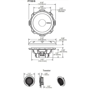 RockFord Fosgate P162 S, Altavoces (5,25") 13cm vías separadas