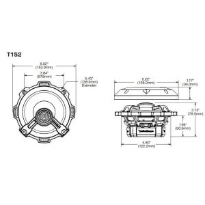 RockFord Fosgate T152, Altavoces (5.25") 13 cm coaxiales