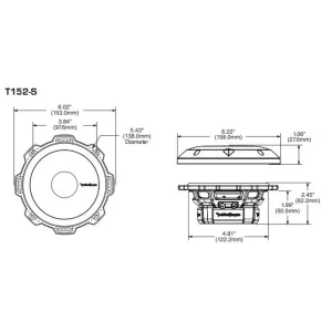Altavoces 5,25" (13cm), 2 vías separadas, RockFord Fosgate T152 S