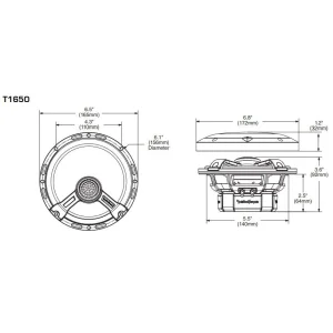 RockFord Fosgate T1650, Altavoces 16.5cm coaxiales