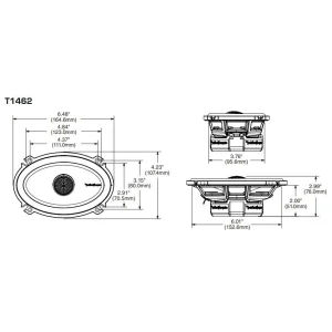 Altavoces 4x6, RockFord Fosgate T1462, Potencia máxima 90W