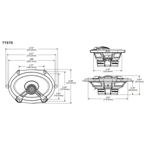 RockFord Fosgate T15725, Altavoces 5x7", coaxiales