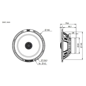 Blam Audio 165EC, altavoces 16,5cm, coaxiales, potencia RMS 60W
