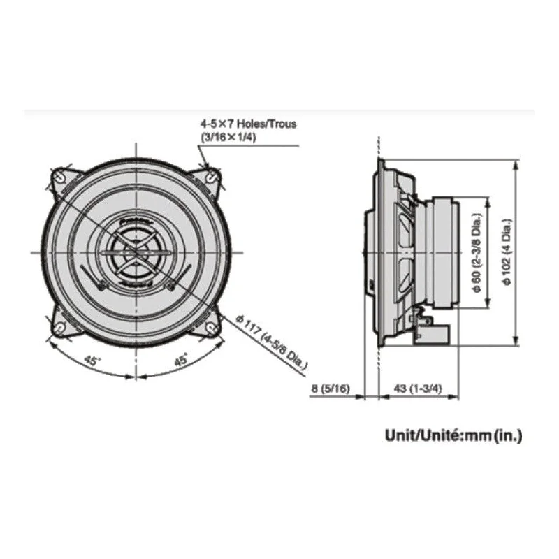 Altavoces 100mm (4"), Pioneer