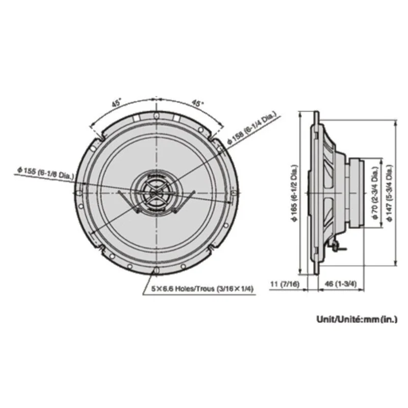 Pioneer Altavoces de 17cm, coaxiales