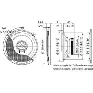 Kenwood KFC PS1396, altavoces 13cm, 2 vías.