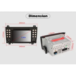 Radio Navegador 7" Mercedes Benz Clase SLK R171 W171, año 2004 2011