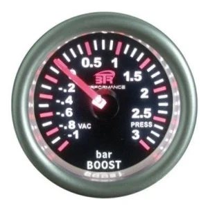 Reloj presión de turbo, 52mm, fondo negro, RELOJ300
