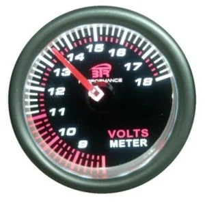 Voltímetro universal, 52mm, fondo negro, ACT RELOJ340