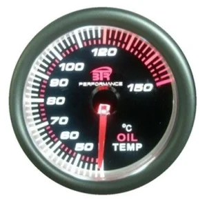 Reloj medidor temperatura aceite, 52mm, fondo negro, RELOJ380