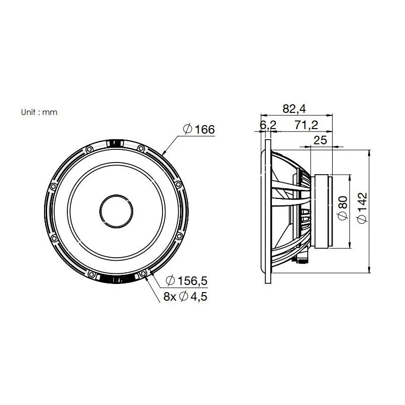 Altavoces Blam Audio 165 LSQ, vías separadas 6,5", Potencia RMS 60W