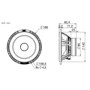 Altavoces Blam Audio 165 LSQ, vías separadas 6,5", Potencia RMS 60W