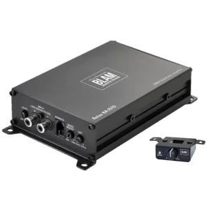 Blam Audio RA251D, amplificador ultra compacto mono canal, con control remoto por cable.