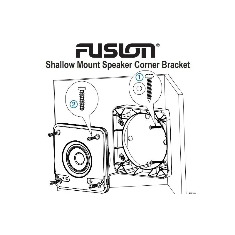 Fusion SM X65SP2W Esquema Adaptador de esquina altavoces marinos SM F65