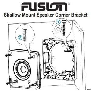 Fusion SM X65SP2W Esquema Adaptador de esquina altavoces marinos SM F65
