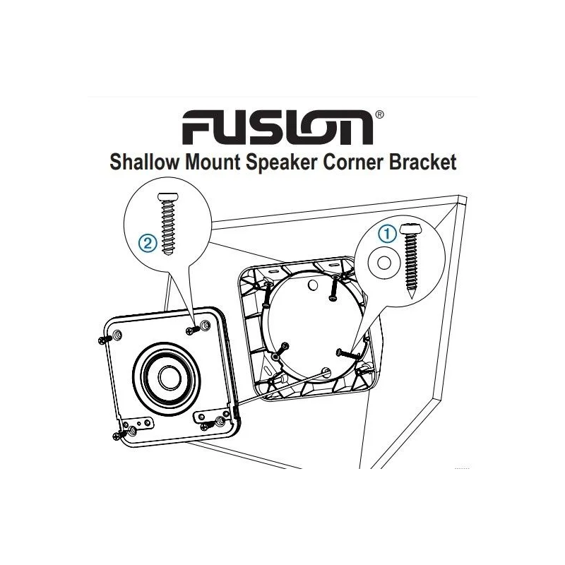 Fusion SM X65SP3W Esquema Adaptador 3 esquinas altavoces marinos SM F65
