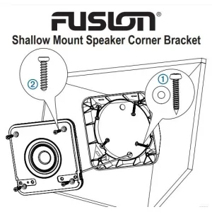Fusion SM X65SP3W Esquema Adaptador 3 esquinas altavoces marinos SM F65