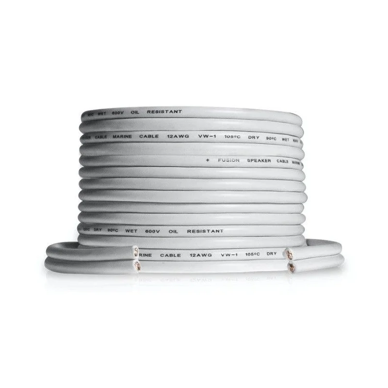 Cable de altavoz marino (12 AWG/3,3 mm2) rollo 7,62m, 15,24m, 100m