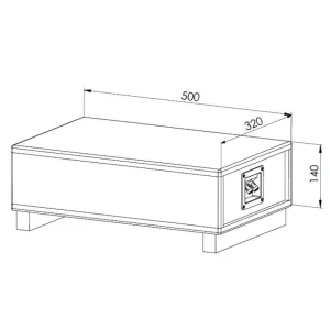 Blam Audio CR25, Caja vacía para subwoofer de 10" (250mm), medidas