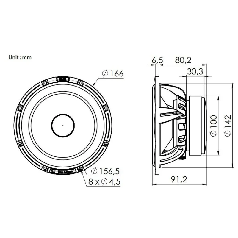 Altavoces Blam Audio S 165.100, vías separadas 6,5"
