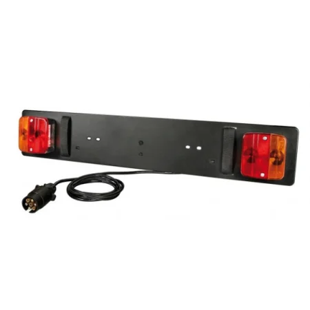 Portamatrícula con luces para portabicicleta, enchefe 7 polos
