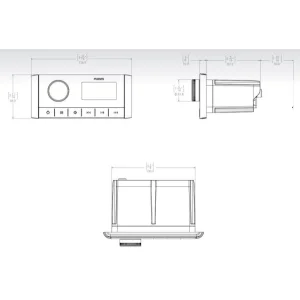 Fusion MS R60, Radio compacto marino con pantalla 2.3"