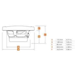 Medidas altavoces marinos 165mm (6.5"), con iluminación LED