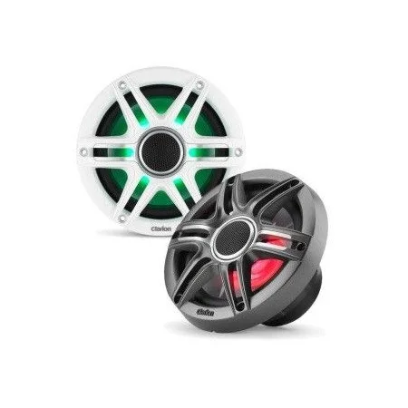 Clarion CMSP 651RGB SWG, Altavoces marinos con luz led RGB, 6,5"