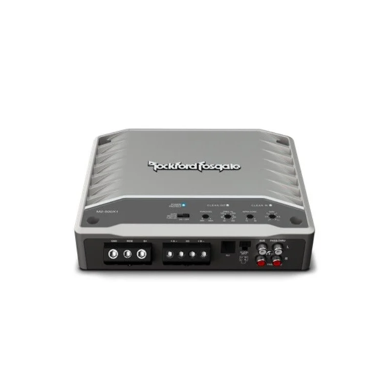 Amplificador marino mono canal Rockford Fosgate M2 500X1, Clase D, 500W de potencia, resistente al agua y al polvo