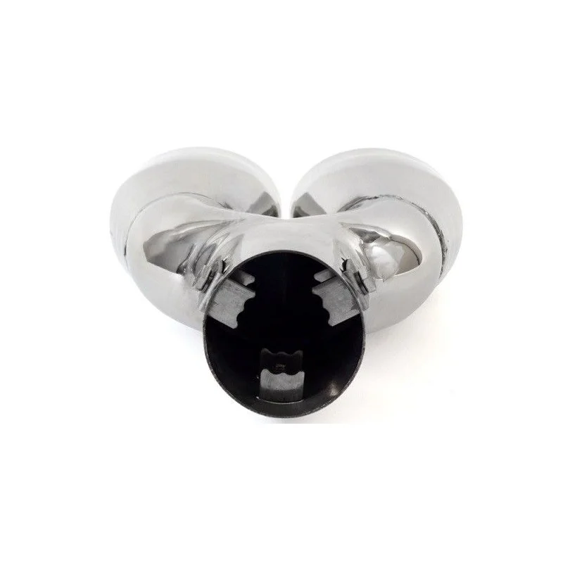 Cola de escape doble, universal, acero inoxidable, modelo MT010