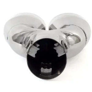 Cola de escape doble, universal, acero inoxidable, modelo MT010